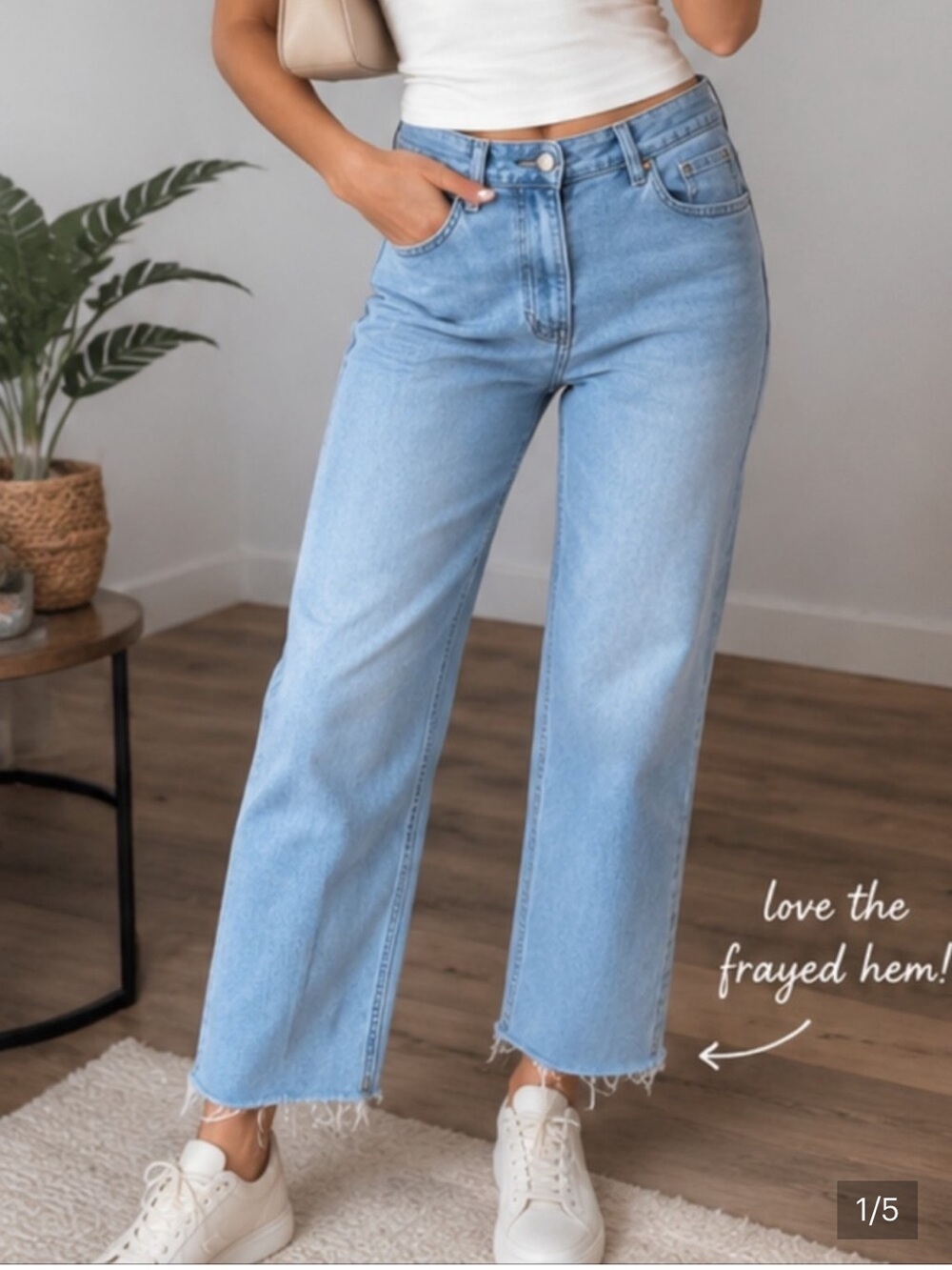 Oat New York Blue Ankle & Cropped Jeans size 6